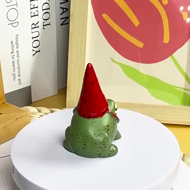 Hand-painted Wizard Frog Statue: Whimsical Resin Ornament - Etsy